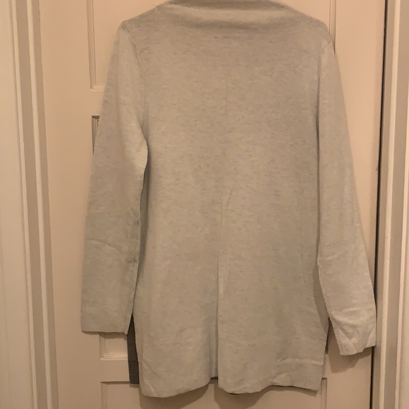 ANTHROPOLOGIE ASPEN HEATHER GRAY OVERSIZED SWEATER MOCK TURTLENECK WARM SZ L - Picture 4 of 12